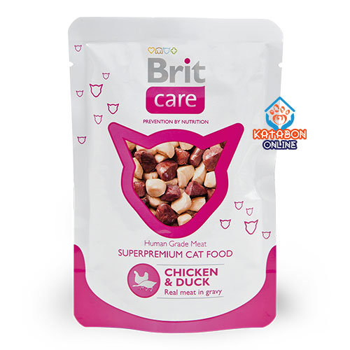 Brit Care Pouch Super Premium Adult Wet Cat Food Chicken & Duck 80g