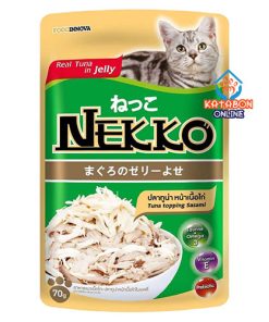 Foodinnova Nekko Adult Pouch Wet Cat Food Tuna Topping Sasami In Jelly 70g