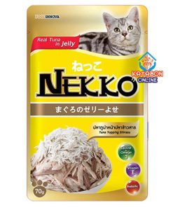 Foodinnova Nekko Adult Pouch Wet Cat Food Tuna Topping Shirasu In Jelly 70g