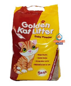 Golden Kat Cleapest Clumping Cat Litter Baby Powder Flavour 5kg