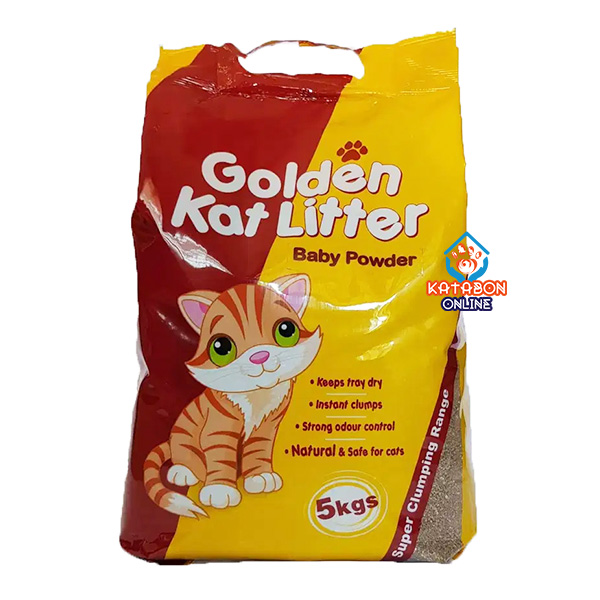 Golden Kat Cleapest Clumping Cat Litter Baby Powder Flavour 5kg