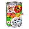 Meow Meow Can Wet Cat Food Tuna Topping Chicken In Jelly 400g