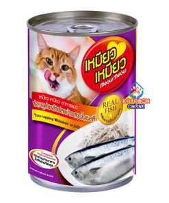 Meow Meow Can Wet Cat Food Tuna Topping Whitebait In Jelly 400g