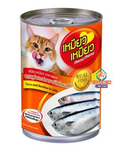 Meow Meow Can Wet Cat Food Tuna and Sardine In Jelly 400g
