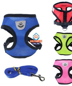 Pet Chest Adjustable Harness With Leash For Cats & Puppy 01