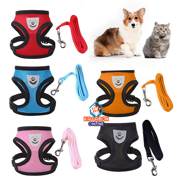 Pet Chest Adjustable Harness With Leash For Cats & Puppy