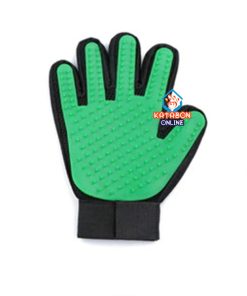 Pet Grooming Gloves For Hair Remover, Effective Massage & Bathing Green