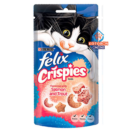 Purina Felix Crispies Cat Treat Salmon And Trout 45g