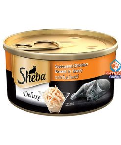 Sheba Delux Can Premium Wet Cat Food Succulent Chicken Breast In Gravy 85g