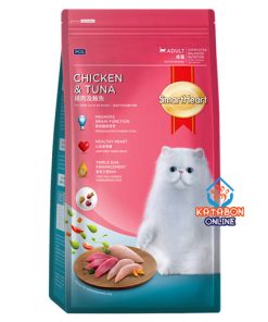 SmartHeart Adult Dry Cat Food Chicken & Tuna Flavour 480g
