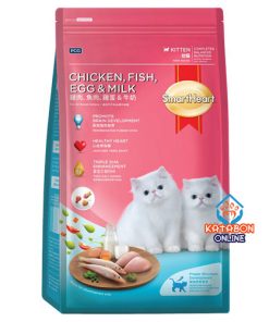 SmartHeart Kitten Dry Cat Food Chicken, Fish, Egg & Milk Flavour 450g