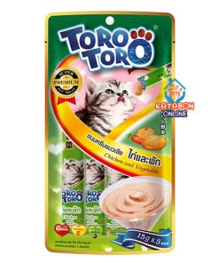 Toro Toro Lickable Cat Treat Chicken & Vegetable 5 x 15g