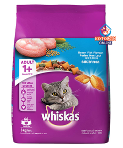 Whiskas Adult (1+ Year) Dry Cat Food Ocean Fish Flavour 3kg