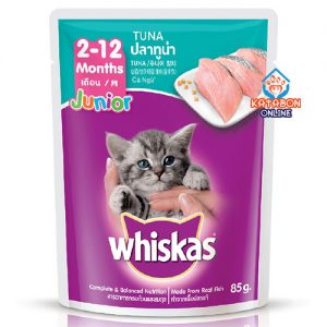 Whiskas Pouch Kitten Junior Wet Cat Food Tuna 85g