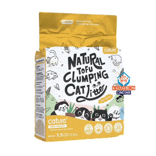 Cature Tofu Pellets Natural Tofu Clumping Cat Litter 5.5Lbs (2.5kg)