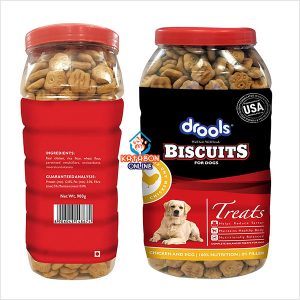 Drools Chicken & Egg Biscuit Dog Treats Jar 900g