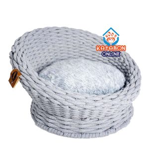 Duvo+ Contemporary Oyster Sofa in Cotton Rope With Cushion 49x49x28cm