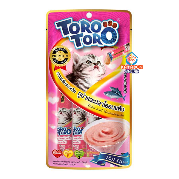 Toro Toro Lickable Cat Treat Tuna & Katsuobushi 5 x 15g