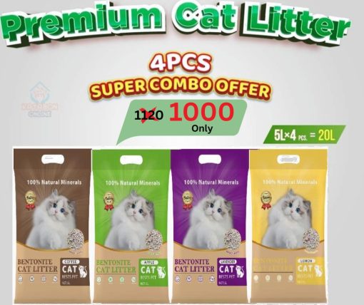 Bentonite Cat Litter 20L (5L*4PC)
