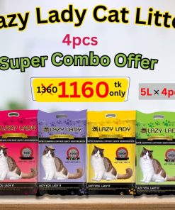 Lazy Lady Cat Litter Bentonite Combo Offer (5L*4pc=20L)