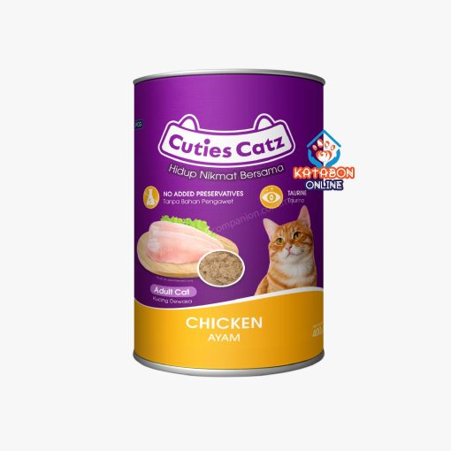 Cuties Catz Canned Wet Cat Food Chicken In Jelly 400g