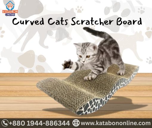 Curved Cats Scratcher Board With Cat Nip