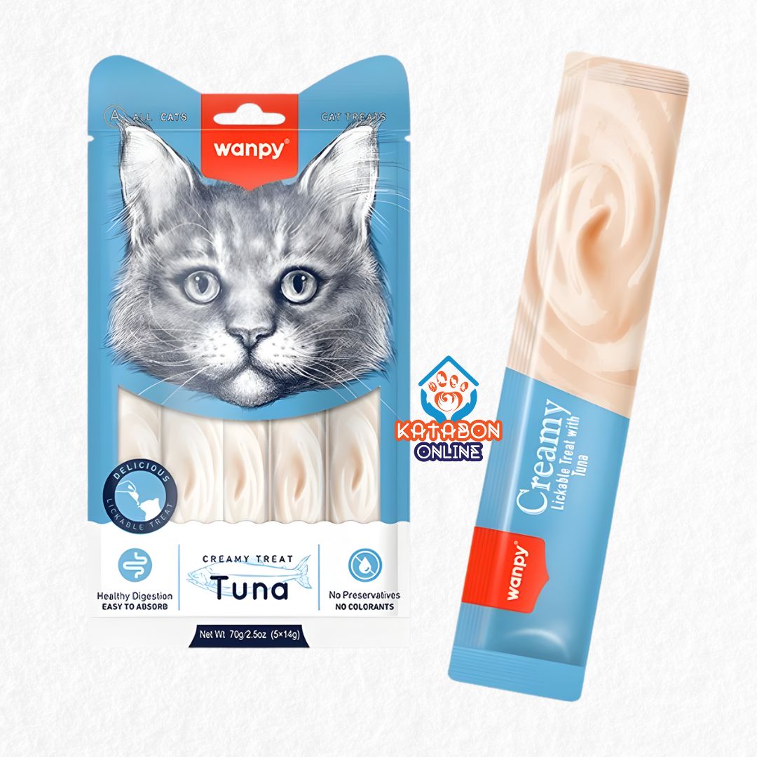 Wanpy Creamy Cat Treat Tuna Fish 70g 5pc Pack