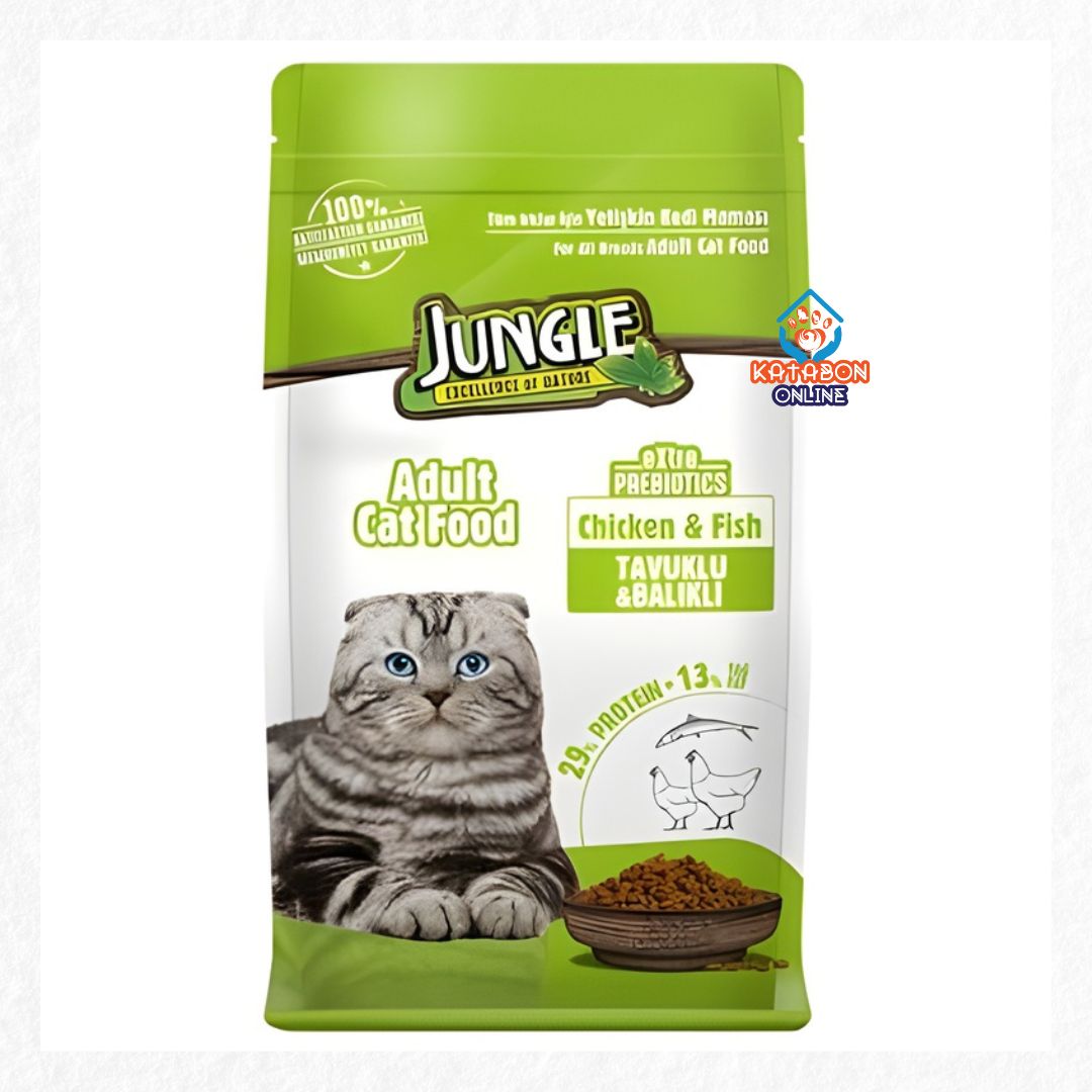 Jungle Adult Dry Cat Food Chicken & Fish 1.5KG