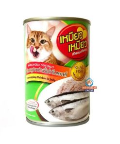 Meow Meow Can Wet Cat Food Tuna Topping Chicken In Jelly 400g