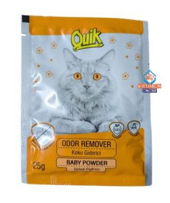 Quik Odor Remover/ Cat Litter Deodorize Baby Powder Flavour 25g