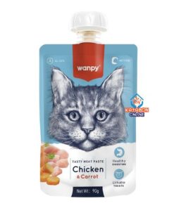 Wanpy Tasty Meat Paste Pouch Chicken & Carrot 90gm