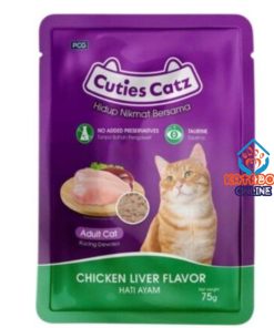 Alternative view of Cuties Catz Pouch Food Chicken Liver Flavour 75gm