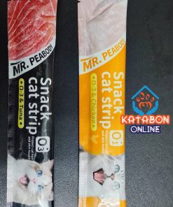 Medicated Treat Mr. Peabody Snack Cat Strip Chicken+Tuna Mix Flavour 15 gm 50 Pis